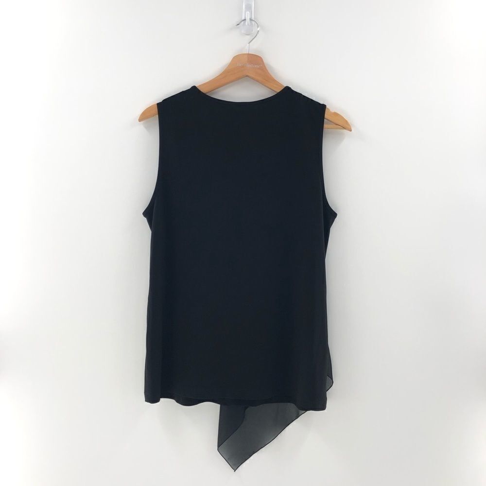 Anne Klein Overlay Tank Top Anne Black Small - Picture 8 of 8